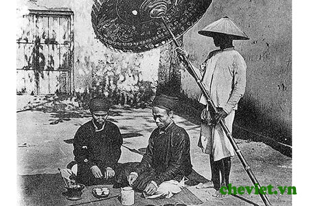 Cảnh uống trà của người Việt thế kỷ 12.